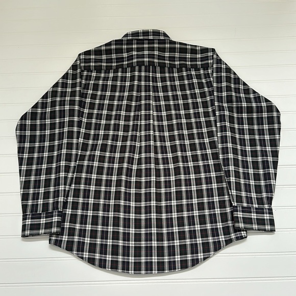 Brooks Brothers Black & White Plaid Button Down Boys Medium - Picture 2 of 4